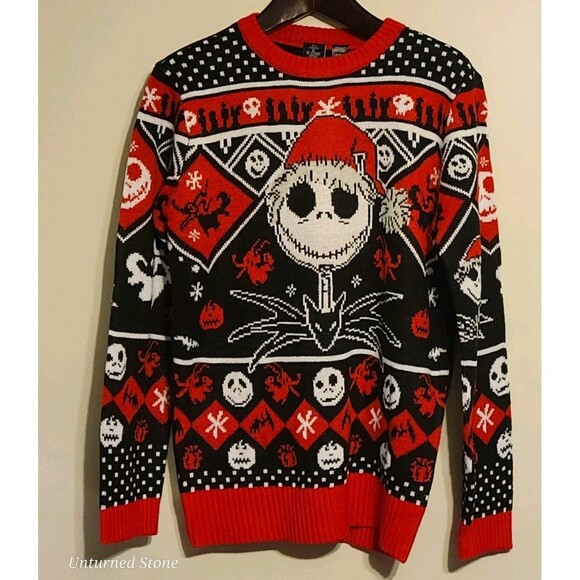 Disney Other - Disney The Nightmare Before Men's XL Christmas sweater Jack Skelington- Ugly?